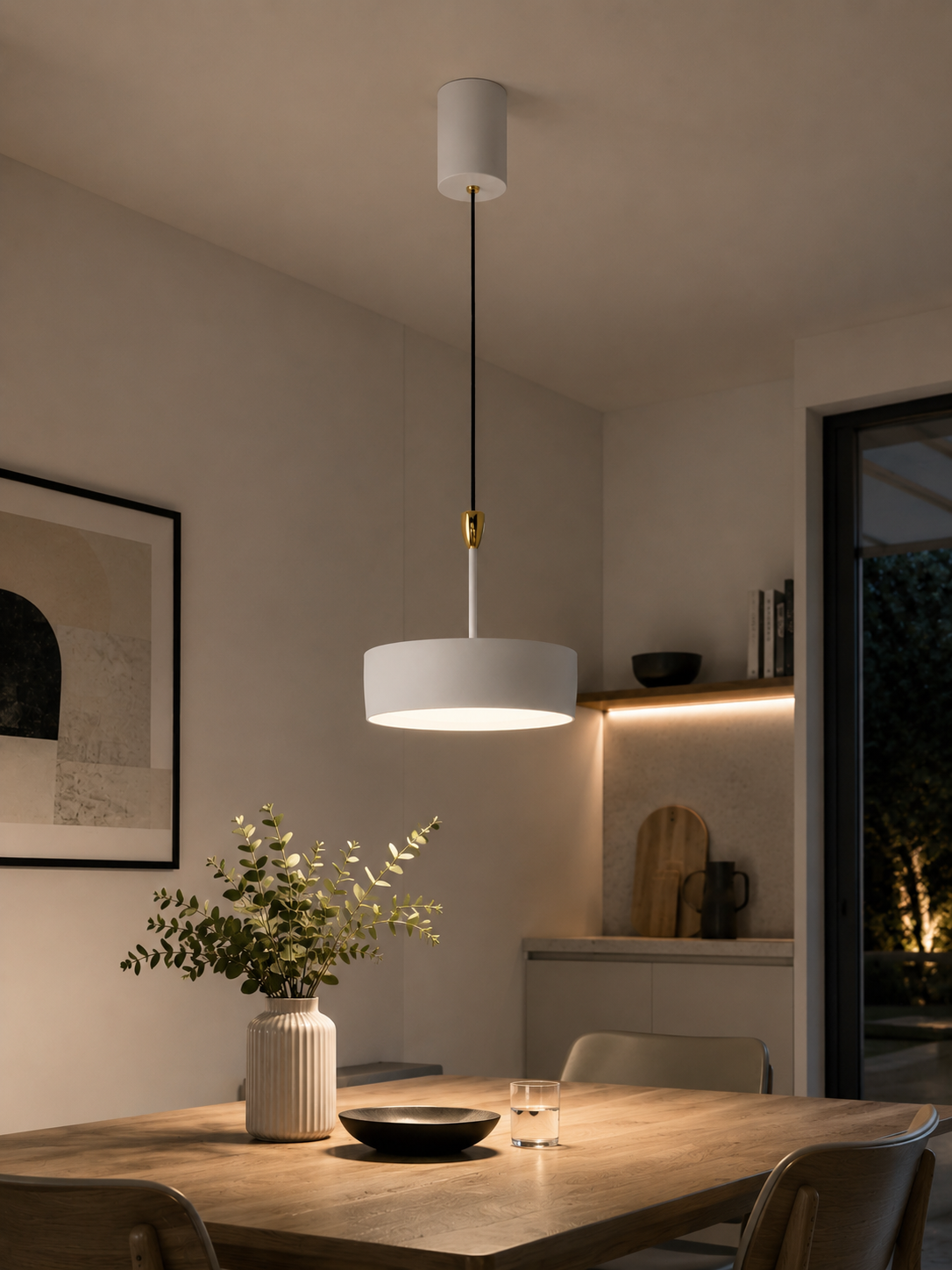 Single Pendant - White