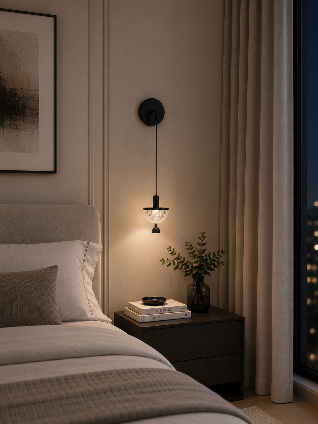 Crystal Wall Light - Black