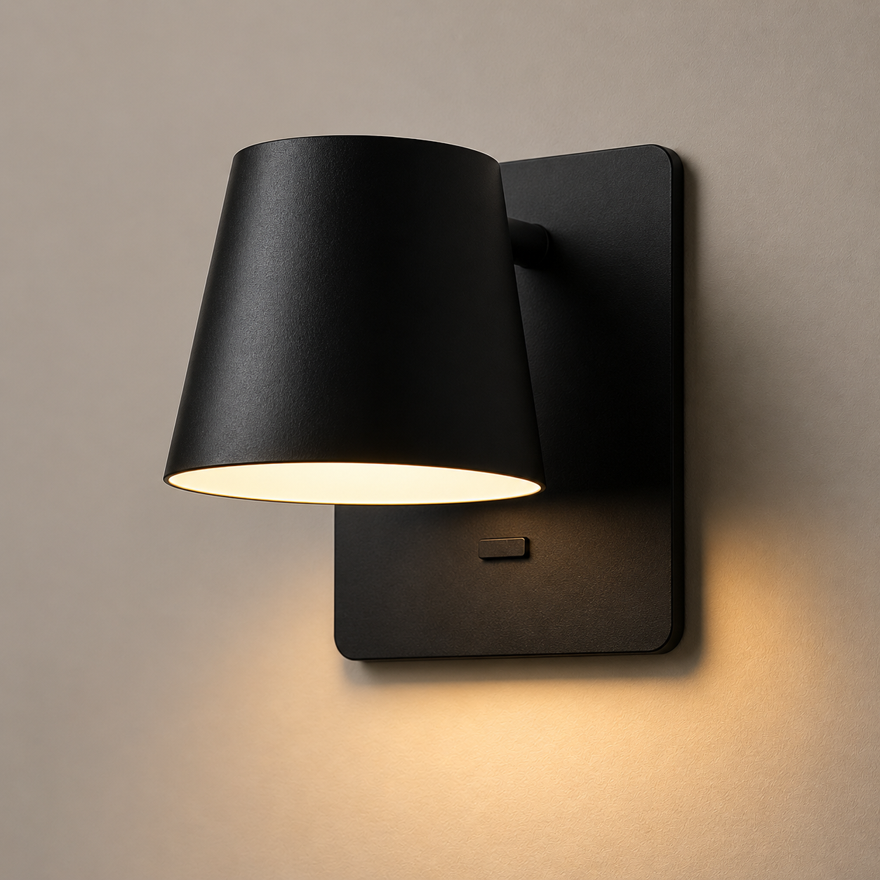 Square Wall Light - Black