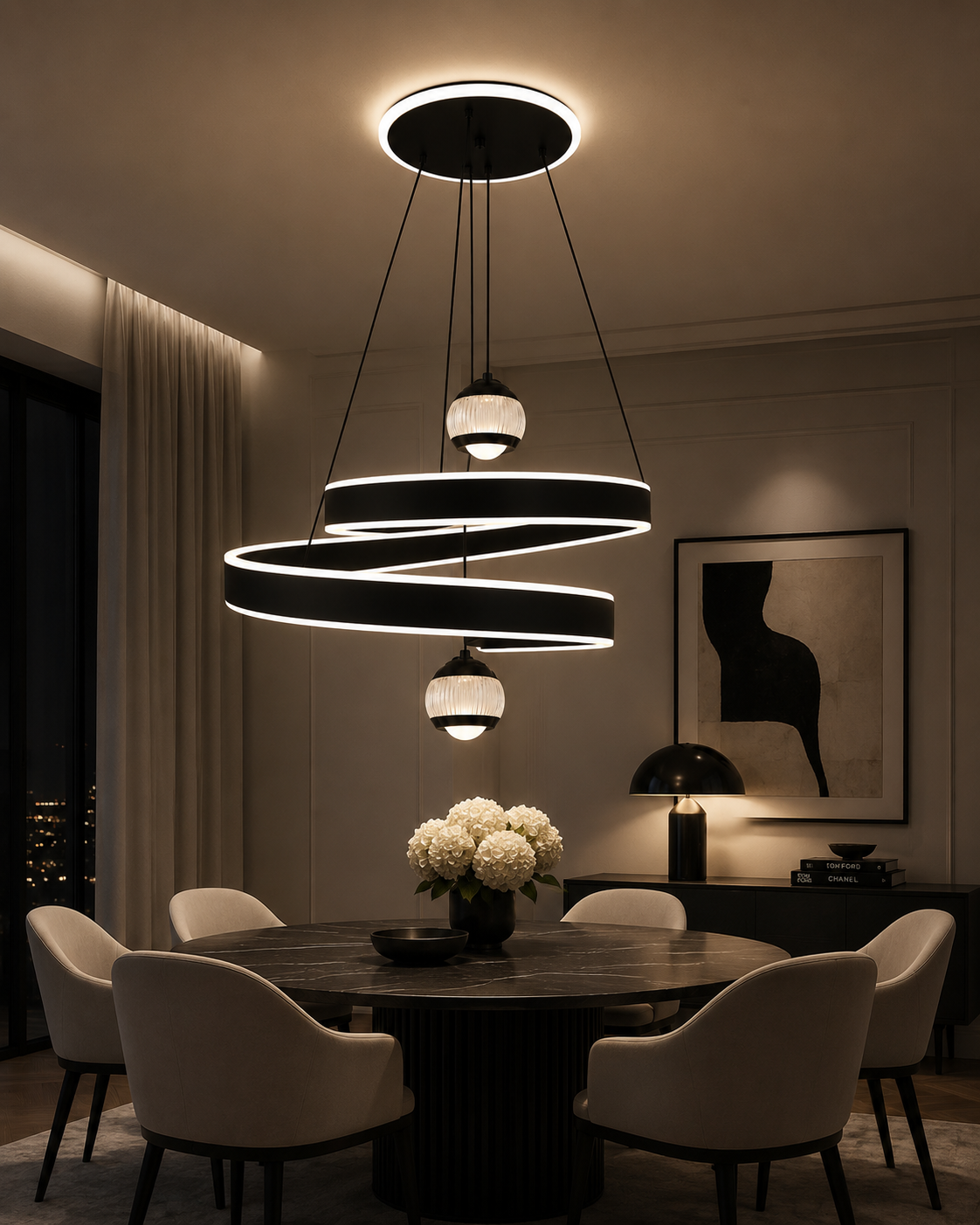 Starlit Swirl Chandelier