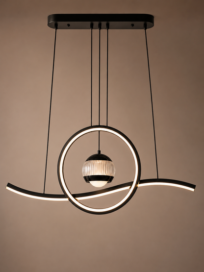 Crimson Arc Pendant Light