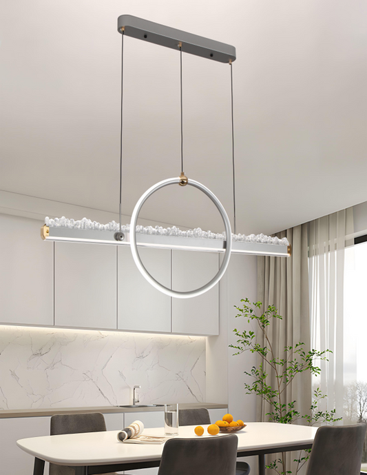 Cascading Crystal Pendant /Blk19