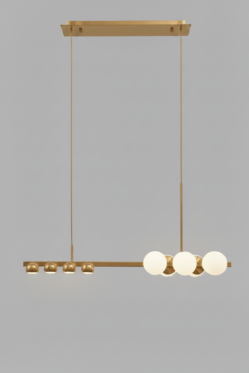 Crystal White Ball Horizontal - Gold