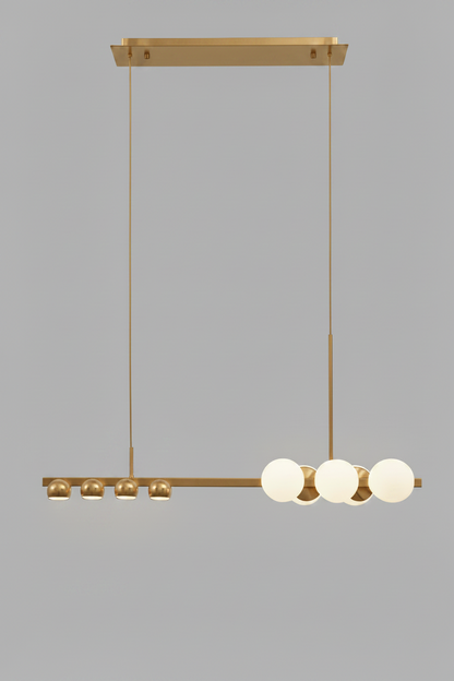 Crystal White Ball Horizontal - Gold