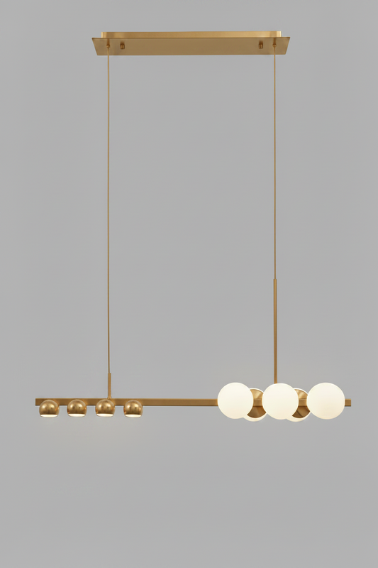 Crystal White Ball Horizontal - Gold
