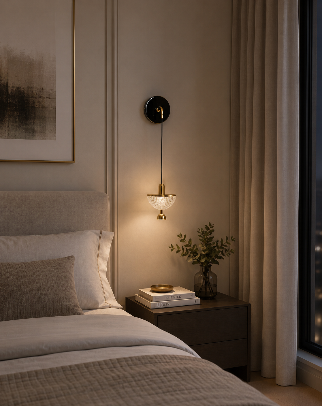 Crystal Wall Light - Gold