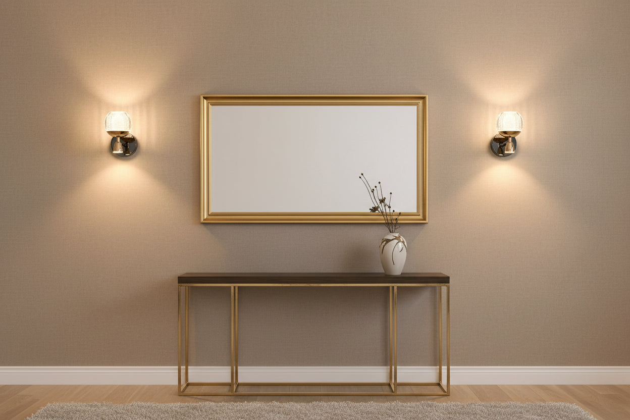 Crystal Ball Wall Light - Gold