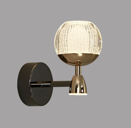 Crystal Ball Wall Light - Gold