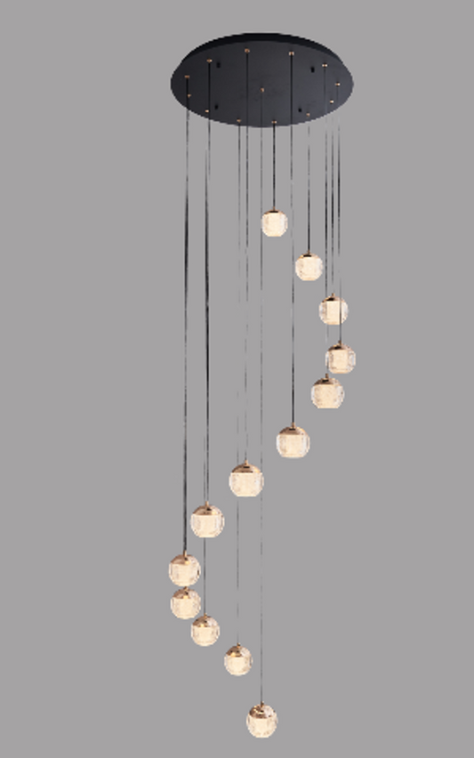 Crystal ball stairs chandalier GLD42