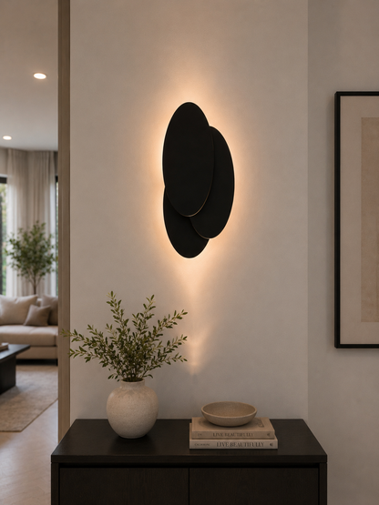 Cascade Oval Wall Light - Black