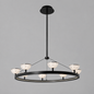 Crystal Round Chandelier - Black