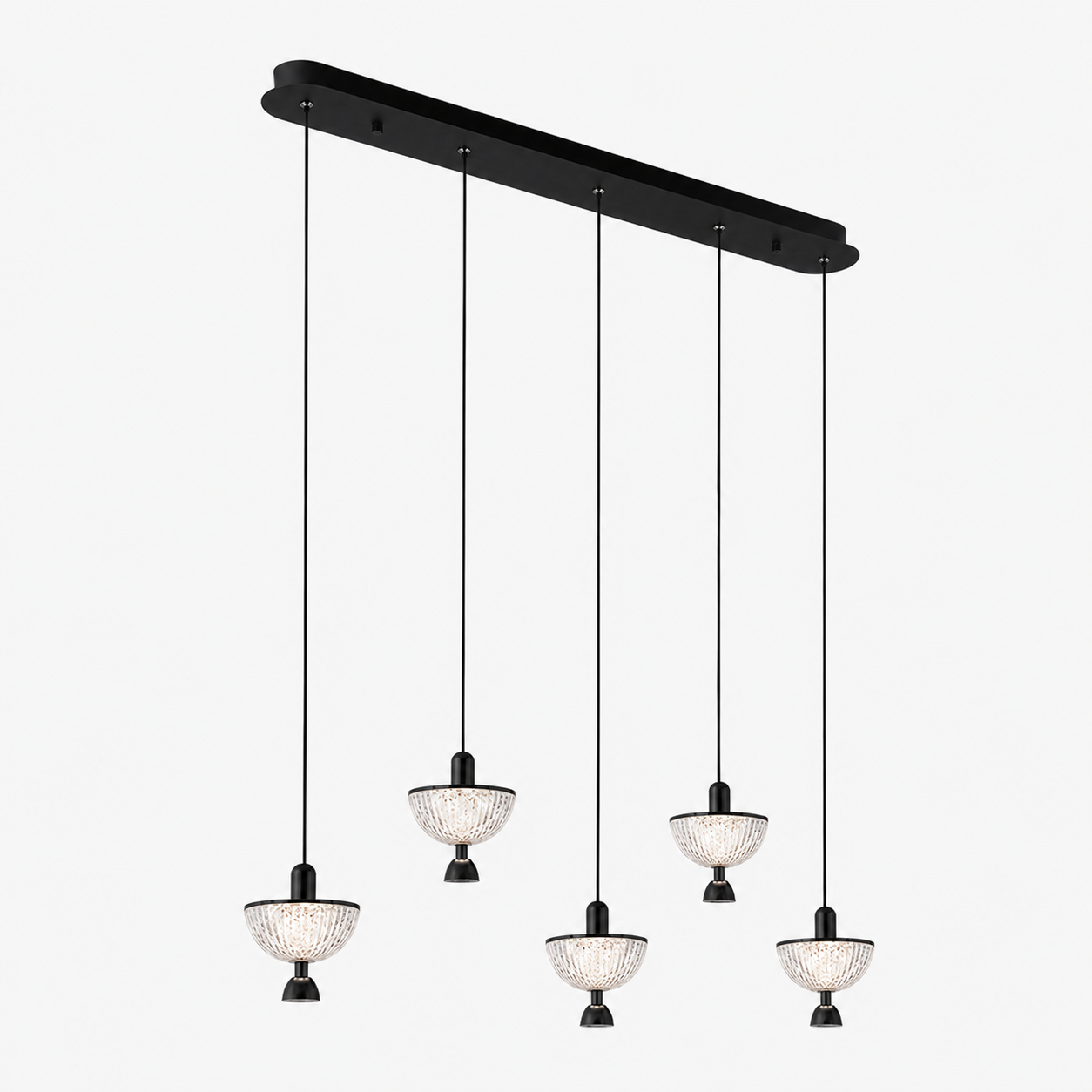 Crystal Multiple Pendant - Black