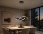 Ethereal Ribbon Led Chandelier - Black