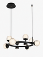 Crystal Ball Round Chandelier - Black