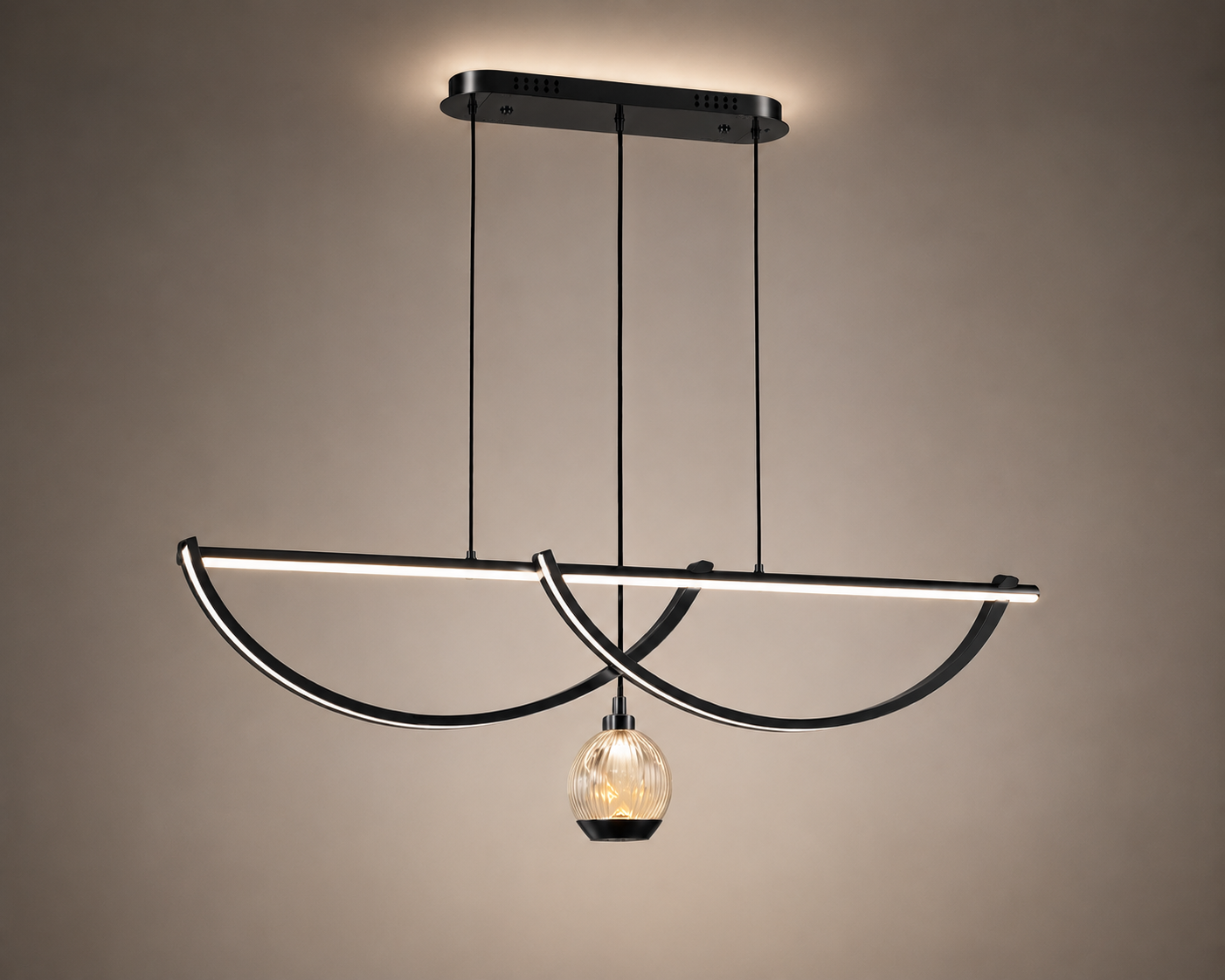 Crystal Echo Pendant - Black