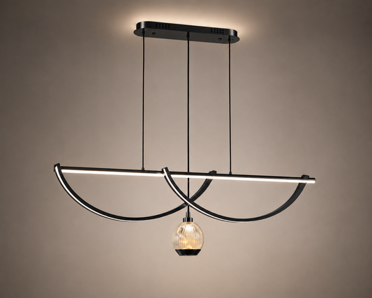 Crystal Echo Pendant - Black
