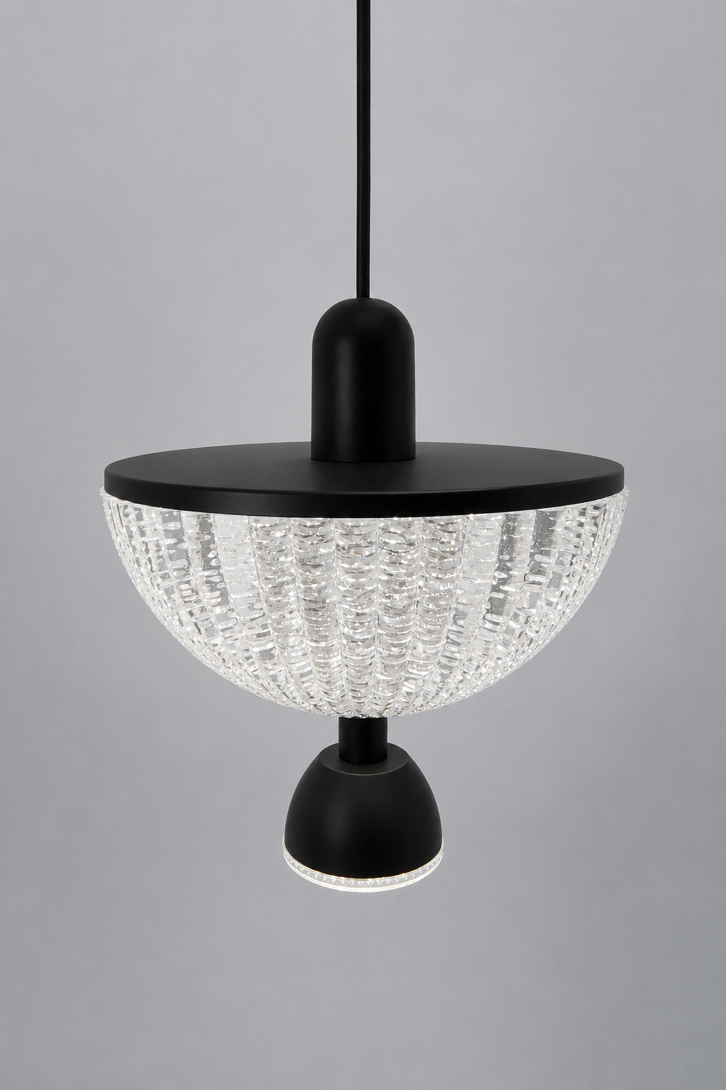 Crystal Single Pendant - Black