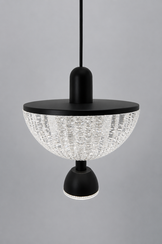 Crystal Single Pendant - Black