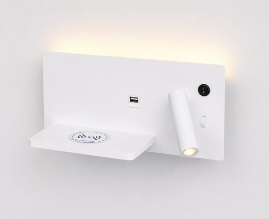 Spot Charger Wall Light (Left) - White