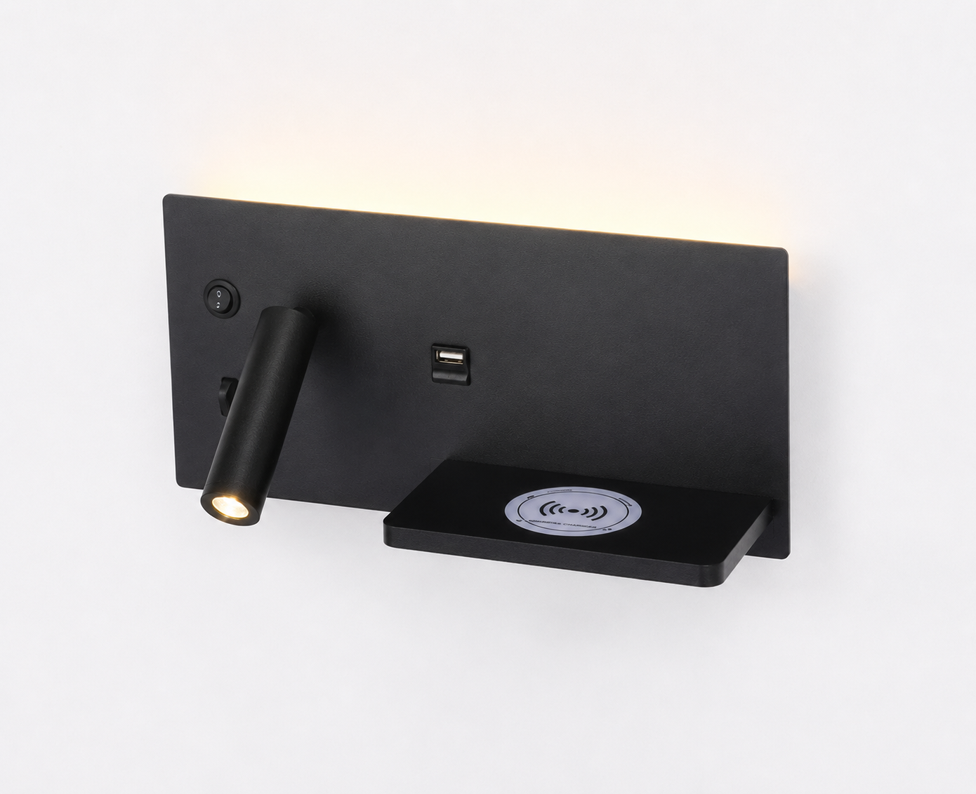Spot Charger Wall Light (Right) - Black