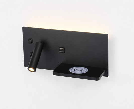 Spot Charger Wall Light (Right) - Black