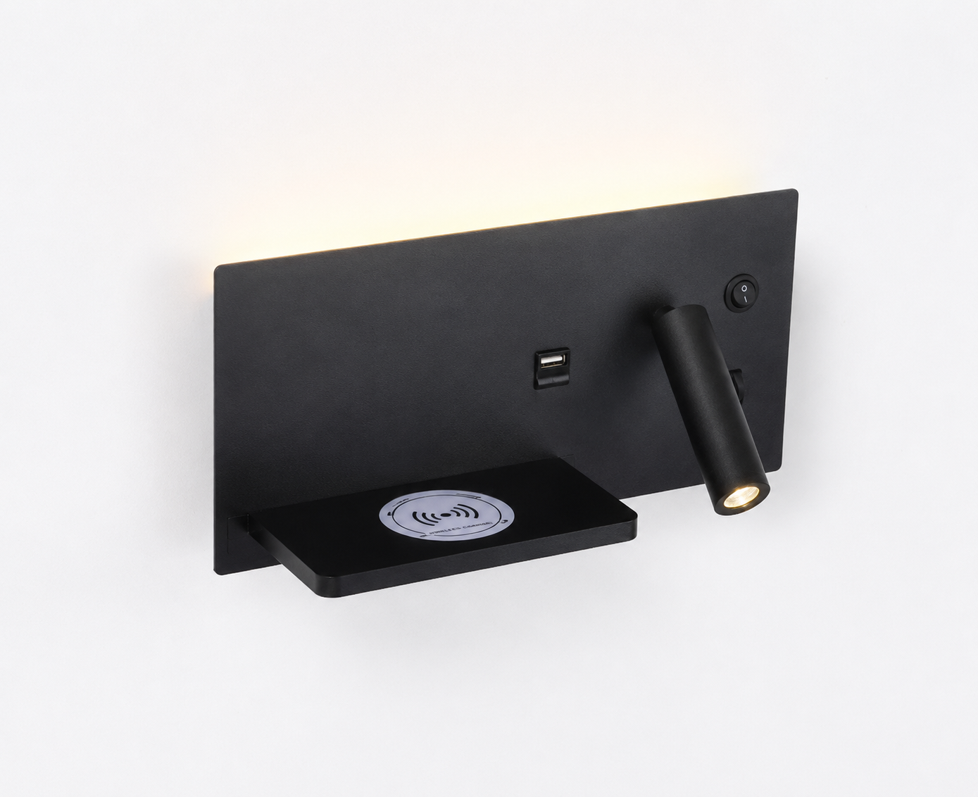 Spot Charger Wall Light (Left) - Black