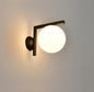 Ball Down Wall Light - Black