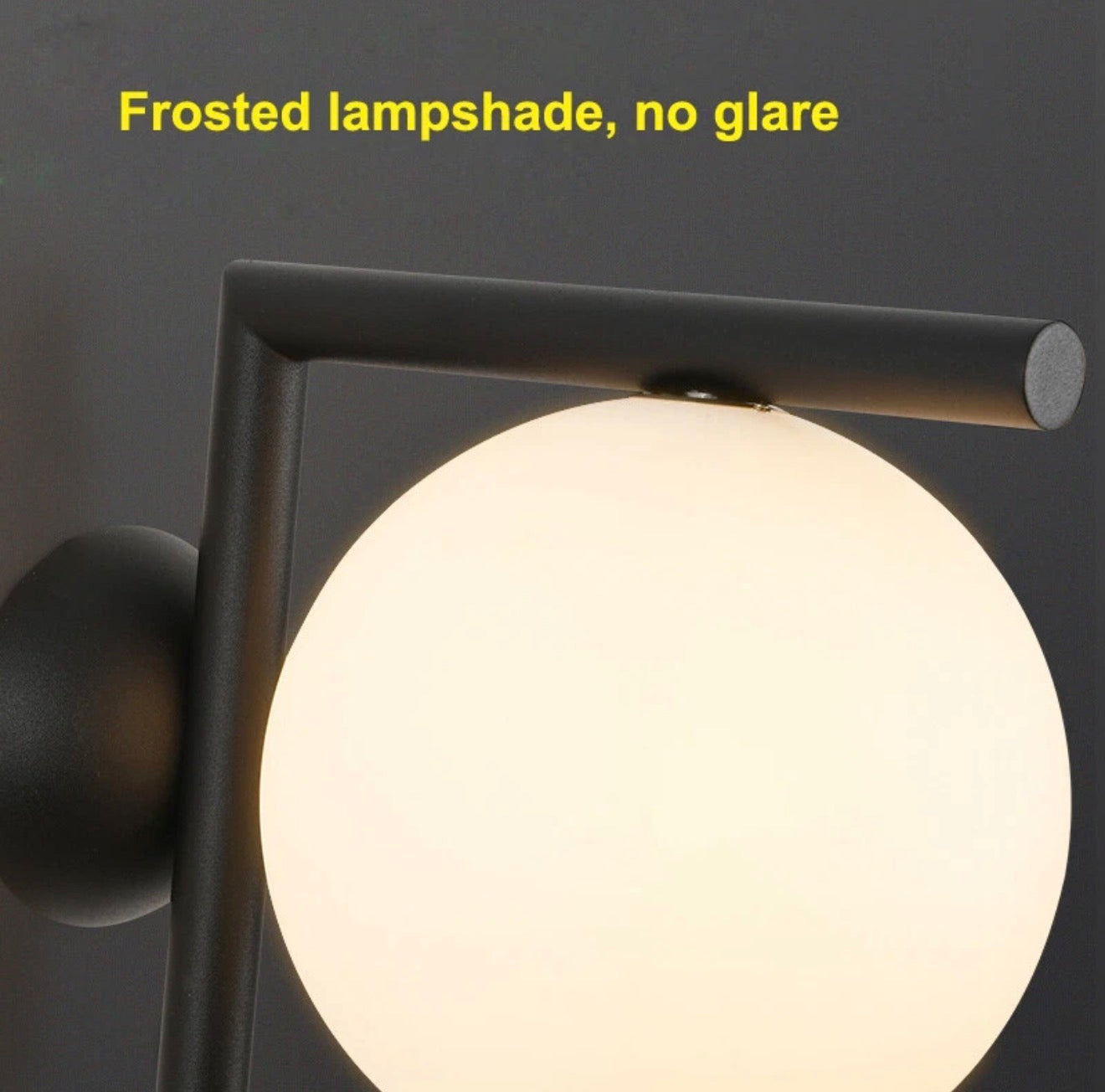 Ball Down Wall Light - Black