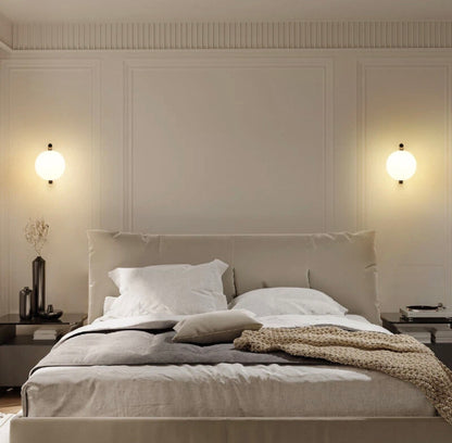 Ball Down Wall Light - Black