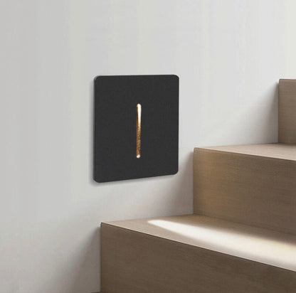 Square Thin Wall Light- Black