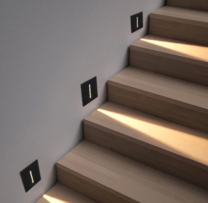 Square Thin Wall Light- Black