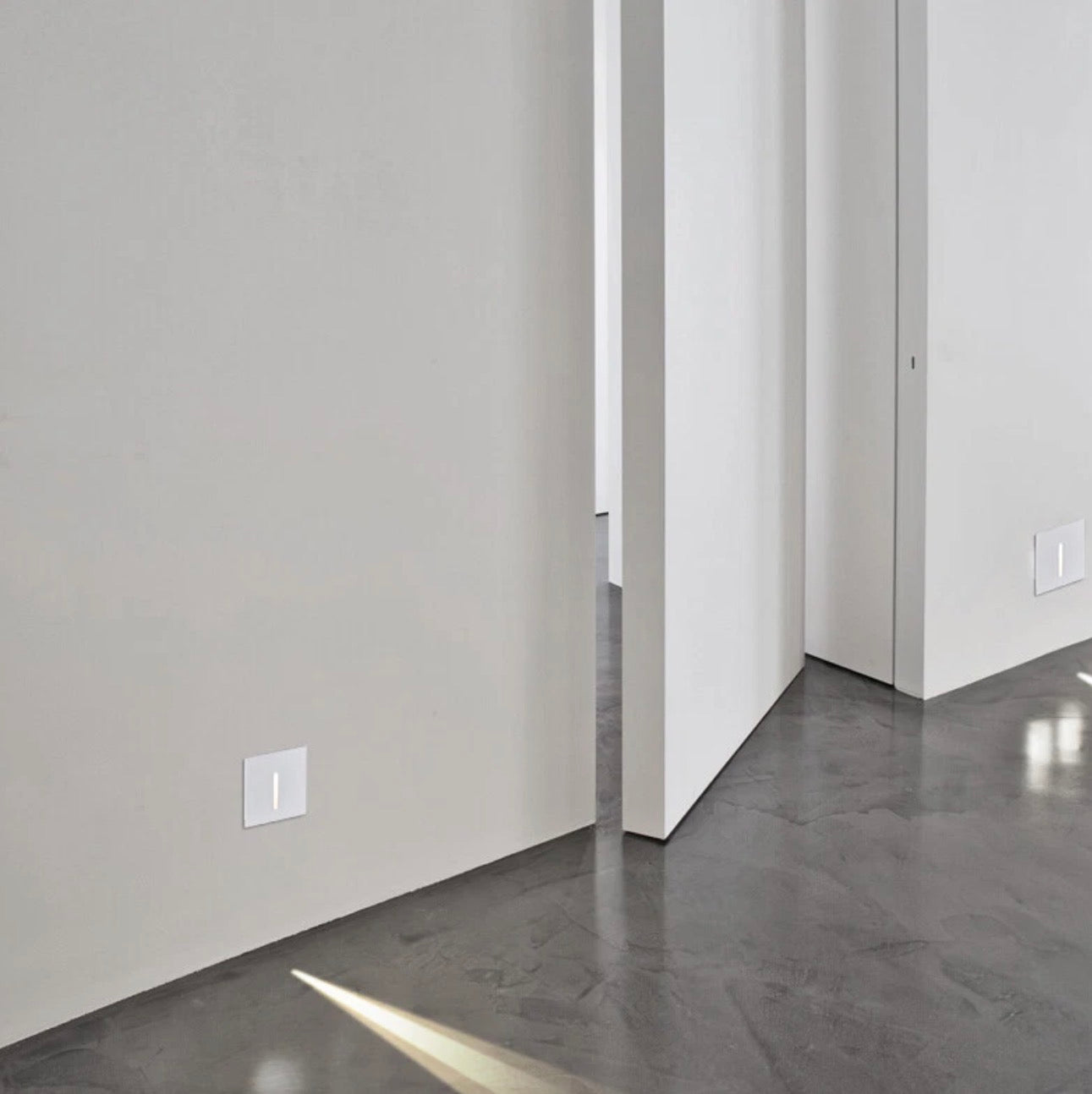 Square Thin Sensor Wall Light - White
