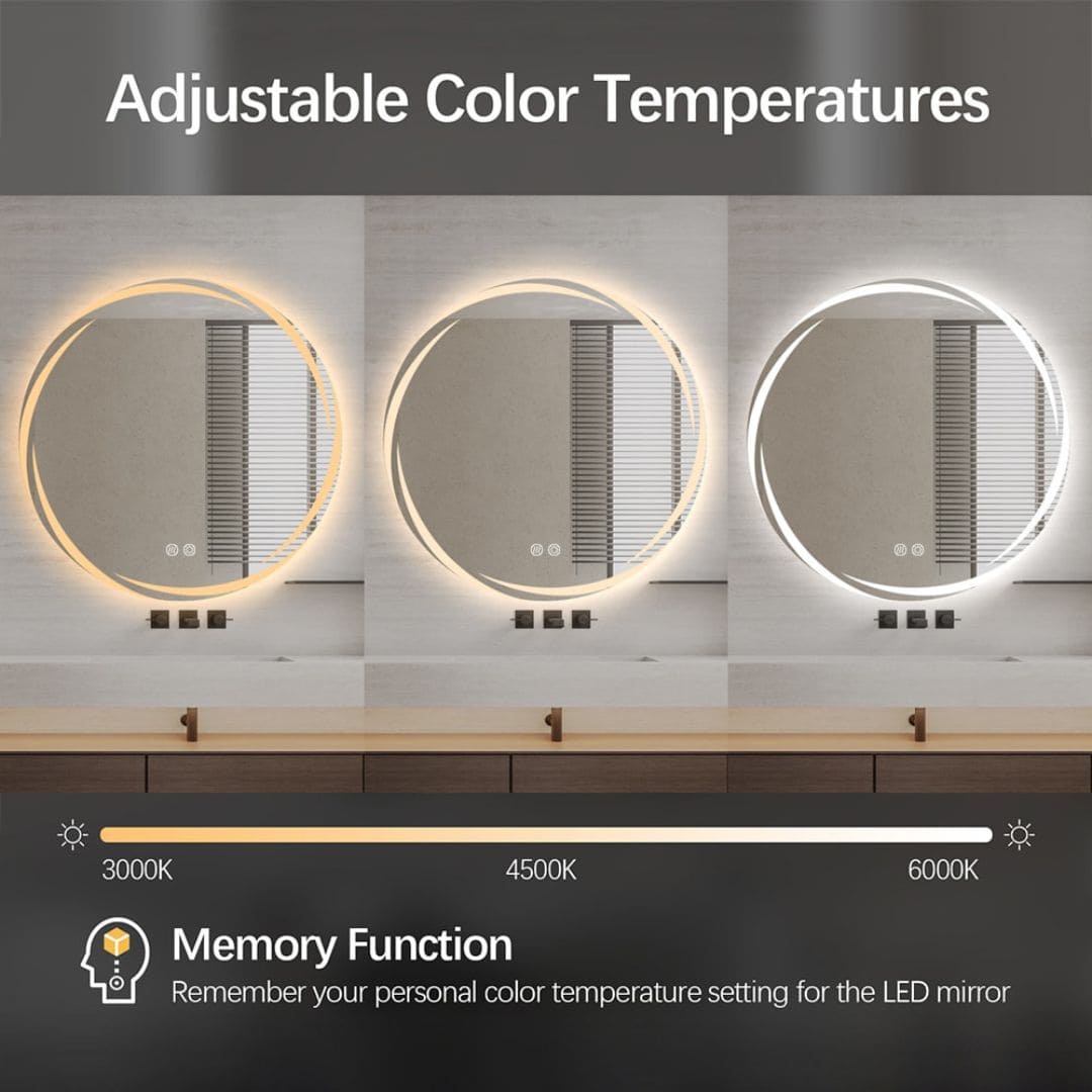 Swirl LED Mirror