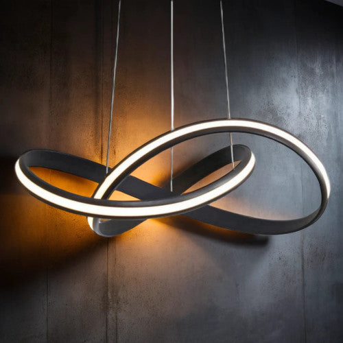 Ethereal Ribbon Led Chandelier - Black
