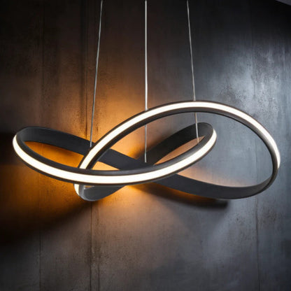 Ethereal Ribbon Led Chandelier - Black