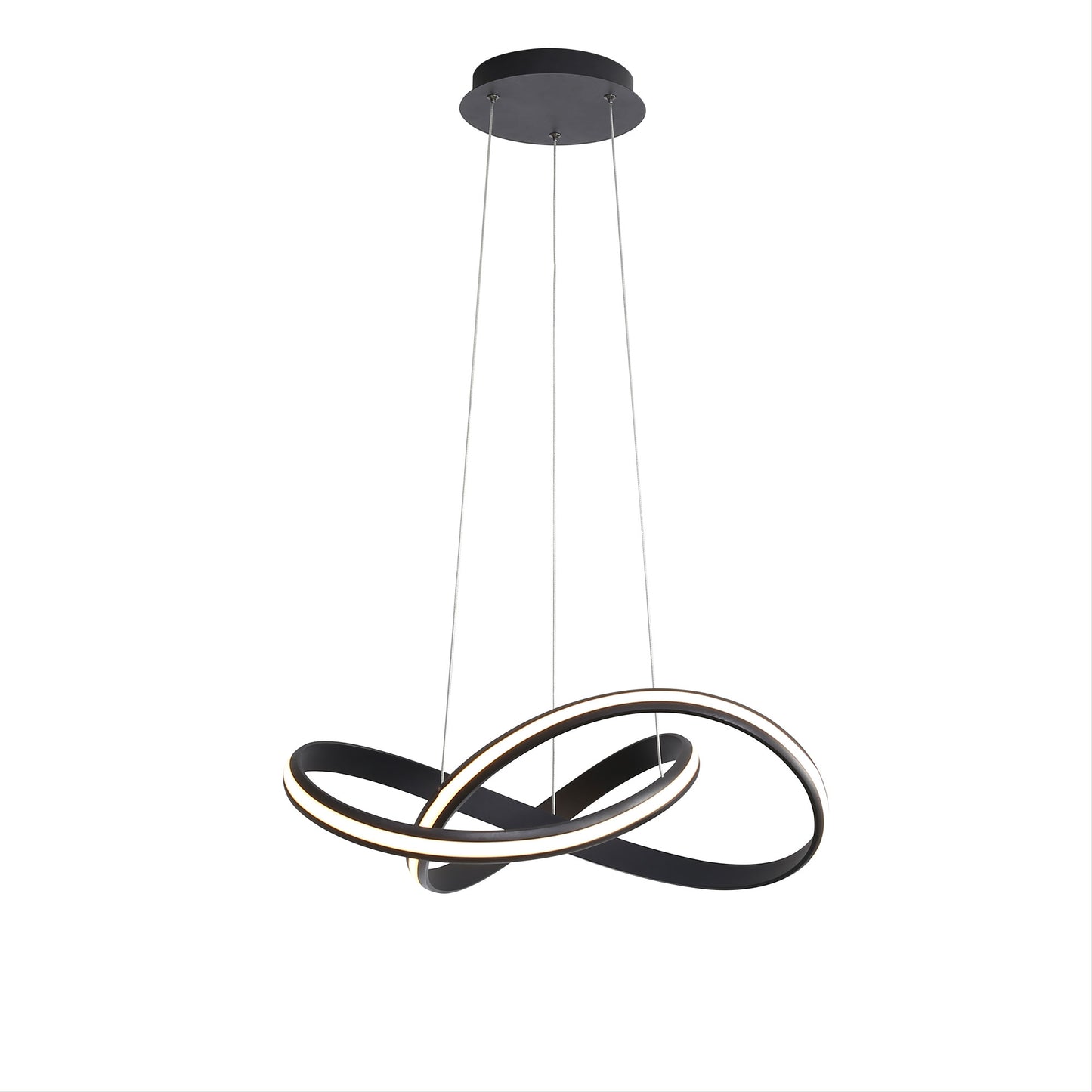 Ethereal Ribbon Led Chandelier - Black