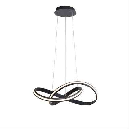 Ethereal Ribbon Led Chandelier - Black
