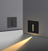 Square Thin Wall Light- Black
