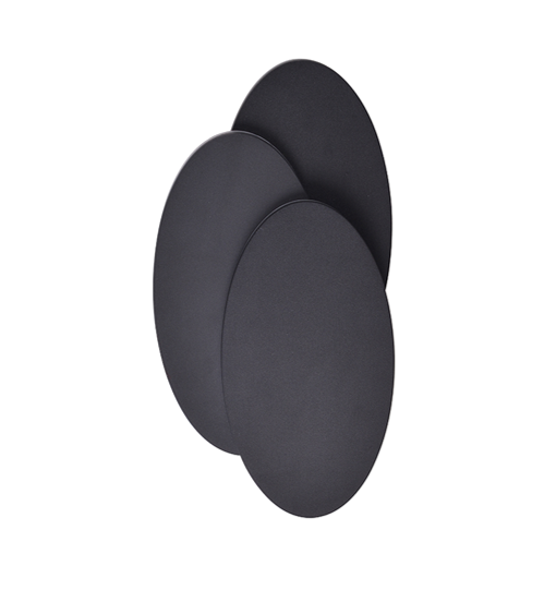 Cascade ovel Black wall light 69